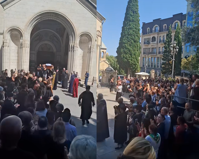 VIDEO: მამუკა ჩარკვიანის გამოსვენება ქაშვეთის ეკლესიიდან