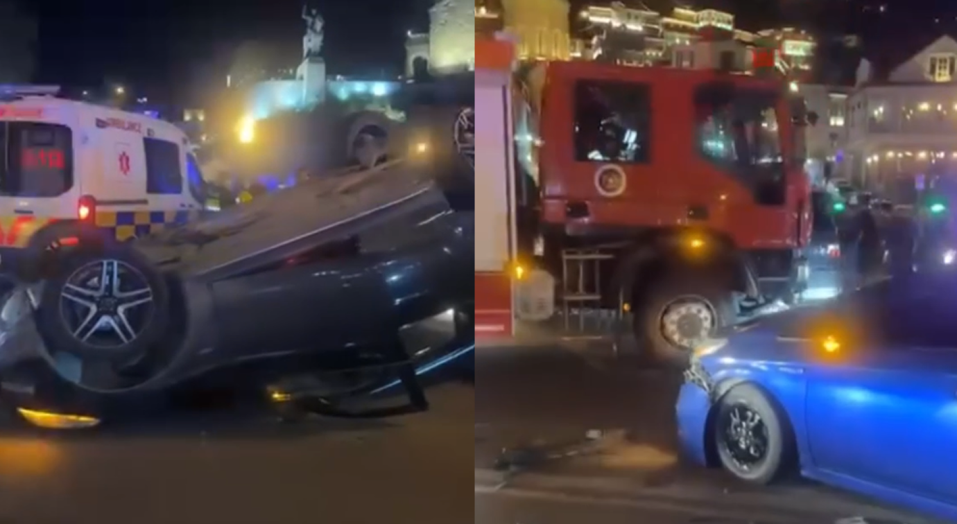 VIDEO: "ამას მოხერხება ხო უნდოდა" - ვრცელდება შემზარავი ავარიის კადრები მეტეხის ხიდიდან