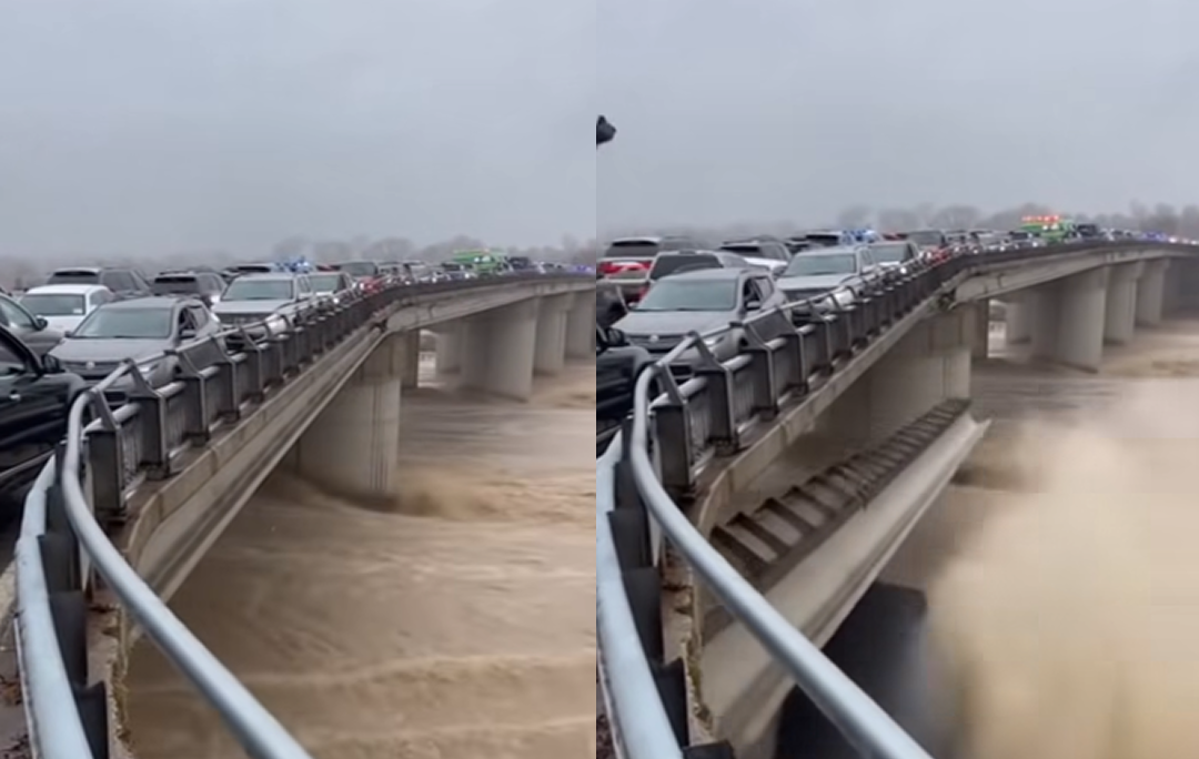 VIDEO: უმძიმესი სტიქიური უბედურების კადრები ვრცელდება თუ როგორ მიაქვს მანქნები ხიდები