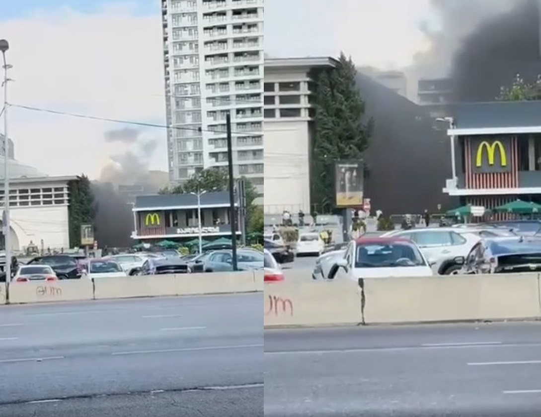 VIDEO: ამ წუთებში "სპორტის სასახლესთან" ხანძარია - კადრები ადგილიდან