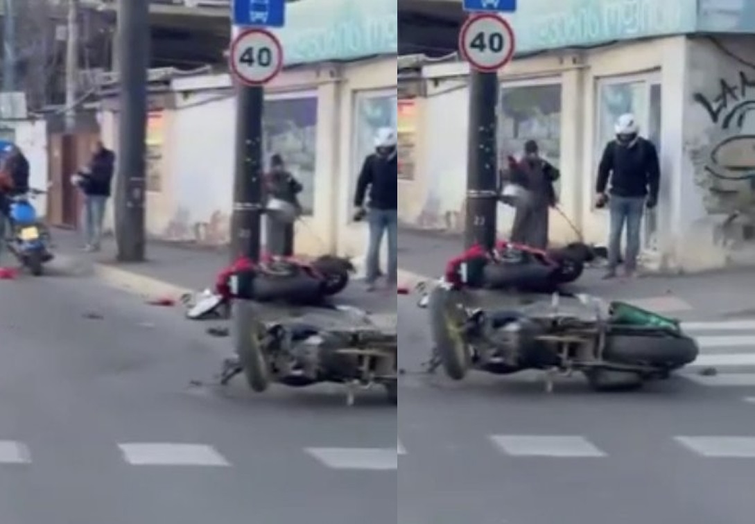 VIDEO: ვრცელდება ავტოსაგზაო შემთხვევის კადრები, რომელიც ცოტა ხნის წინ წერეთელზე მოხდა