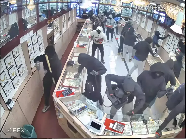 VIDEO: 70 წამში გატანილი 1.7 მლნ დოლარის ღირებულების საიუველირო ნაკეთობები და შოკისმომგვრელი ძარცვის ამსახველი კადრები - აშშ-ში ათეულობით ნიღბიანის ამოცნობას ცდილობენ